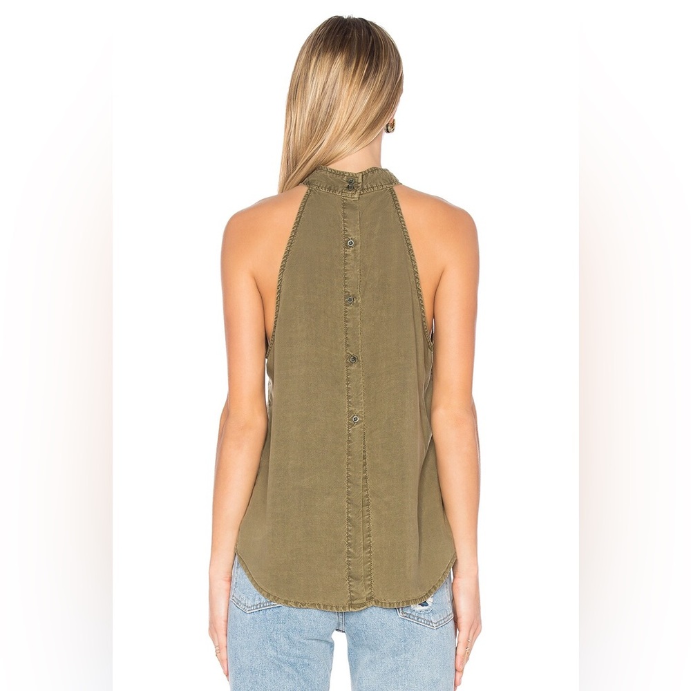 Bella Dahl Halter Button‎ Back Sleeveless Tank Top